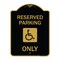 Signmission W/ NY Compliance Reserved Parking W/ Access Icon Heavy-Gauge Aluminum Sign, 18" x 24", BG-1824-22698 A-DES-BG-1824-22698 - alternate 1